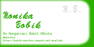 monika bobik business card